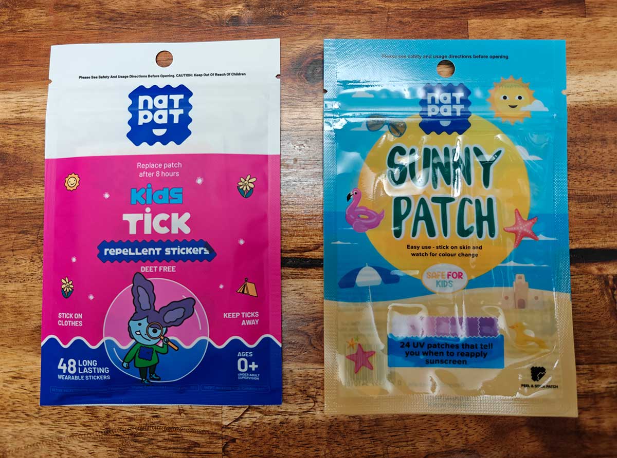 NATPAT Deet Free Tick Repellent sticker review - The Gadgeteer