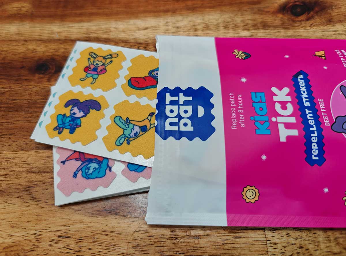 NATPAT Deet Free Tick Repellent sticker review - The Gadgeteer