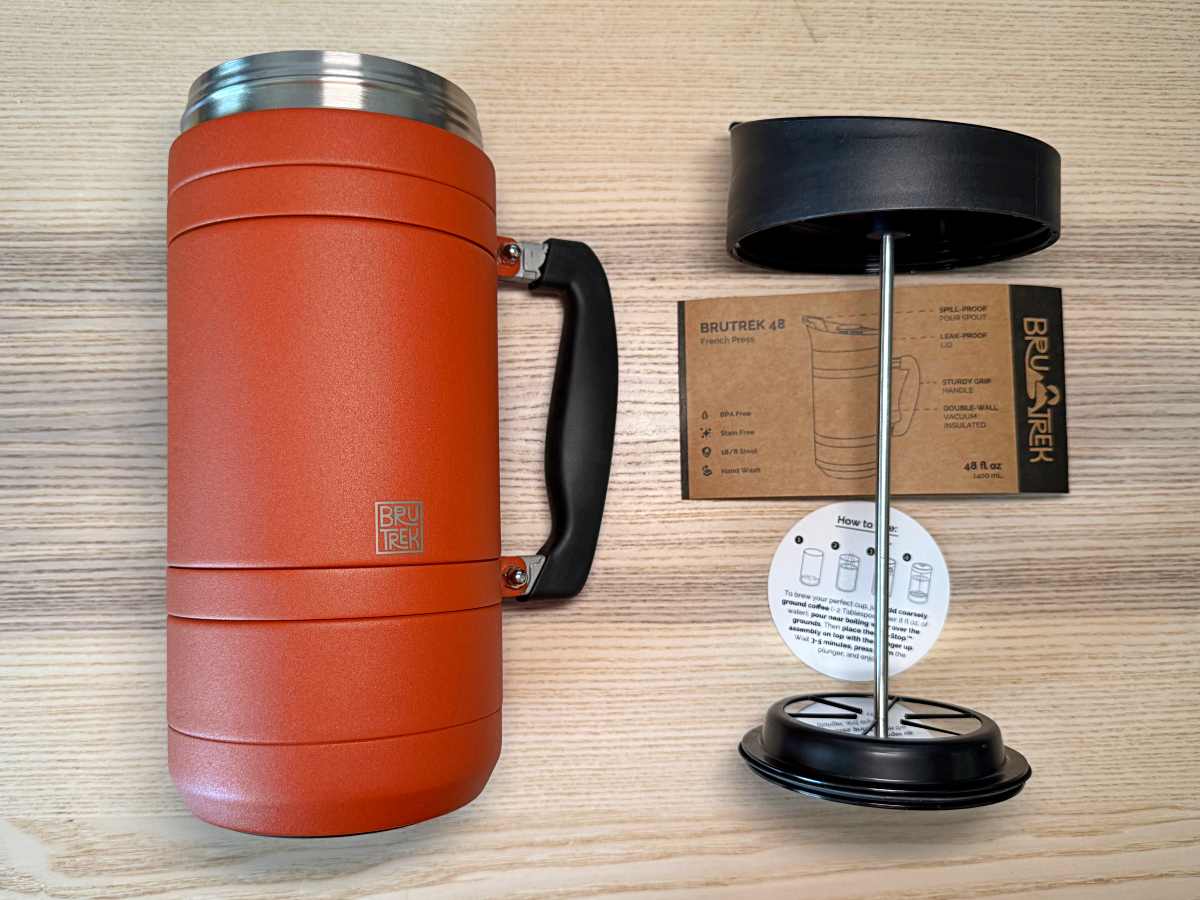BruTrek BaseCamp - Pressa per caffè in acciaio inox isolata a