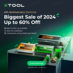 xTool 4th Anniversary sale – Biggest savings of 2024 with up to 60% off!