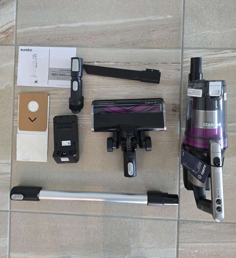 Eureka Stylus Elite NEC390BL - Aspirapolvere Senza Fili A Bastone, Antigroviglio, Nuovo (Scatola Aperta) - Foto 2