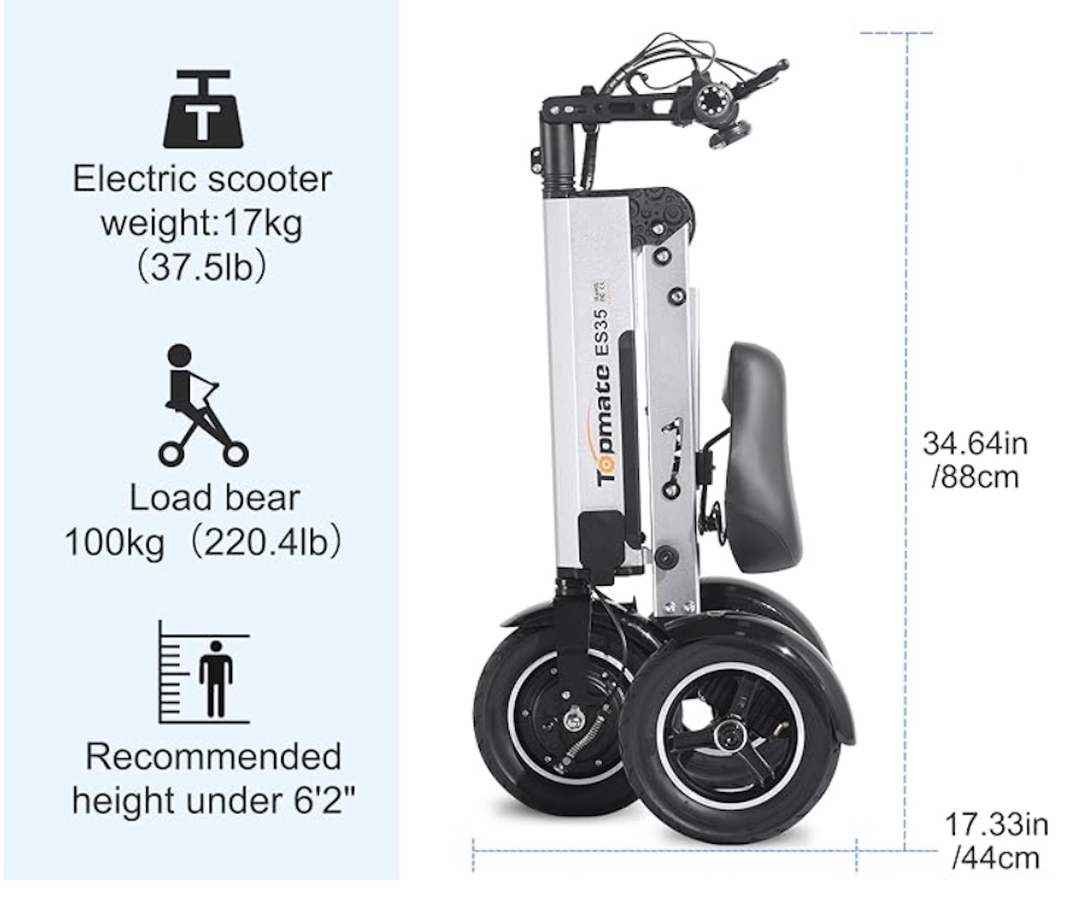 TopMate ES35 3 Wheels Foldable Trike 5