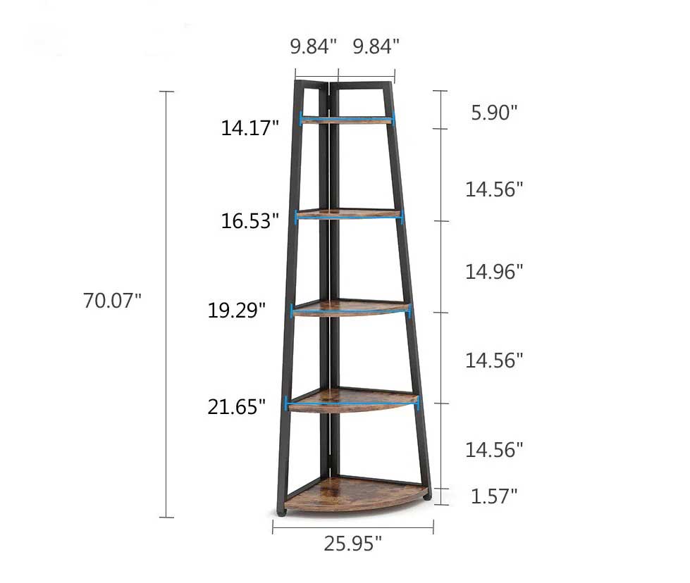 Tribesigns 5-Tier Corner Shelf review - The Gadgeteer