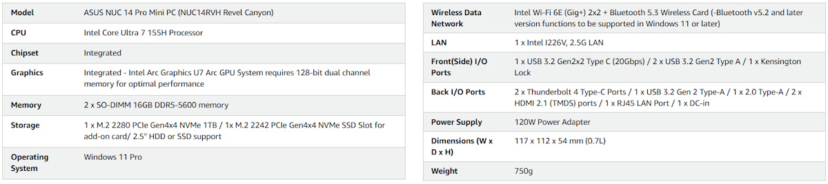 Máy tính mini ASUS NUC 6