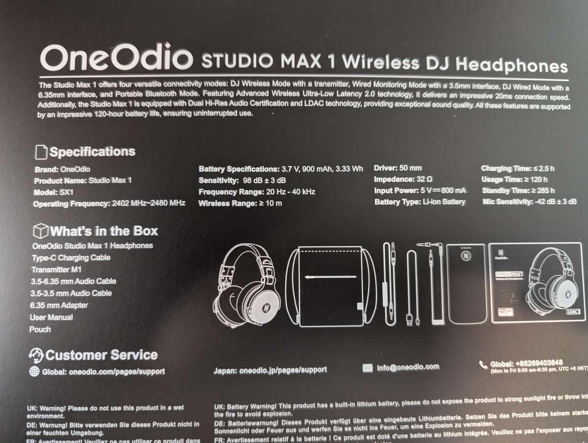 OneOdio Wireles Studio Max Headphones 3