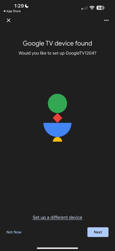 Google Home app interface for monitor setup