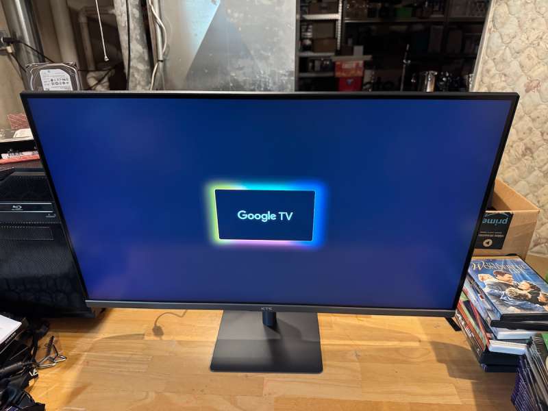 KTC A32Q8 Smart Monitor Google TV splash screen