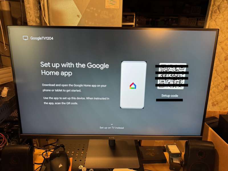 KTC A32Q8 Smart Monitor Google Home QR code