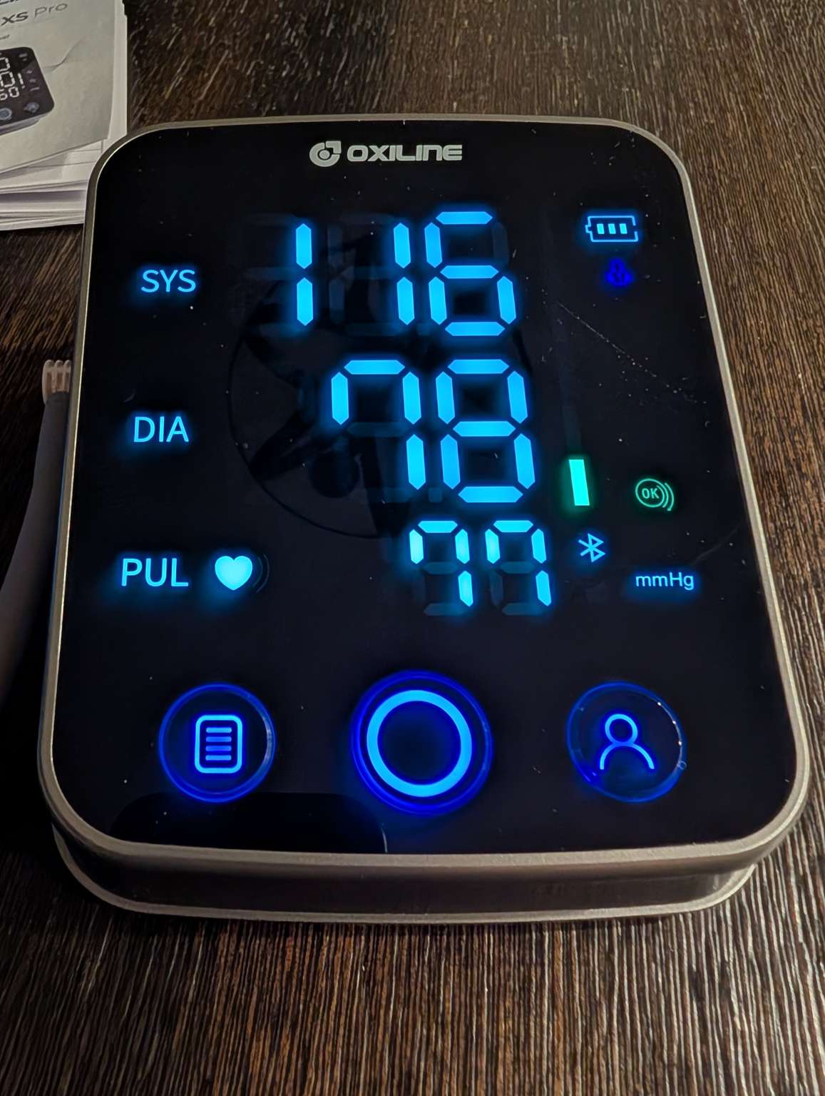 Oxiline Pressure XS Pro smart blood pressure monitor review Easy BP