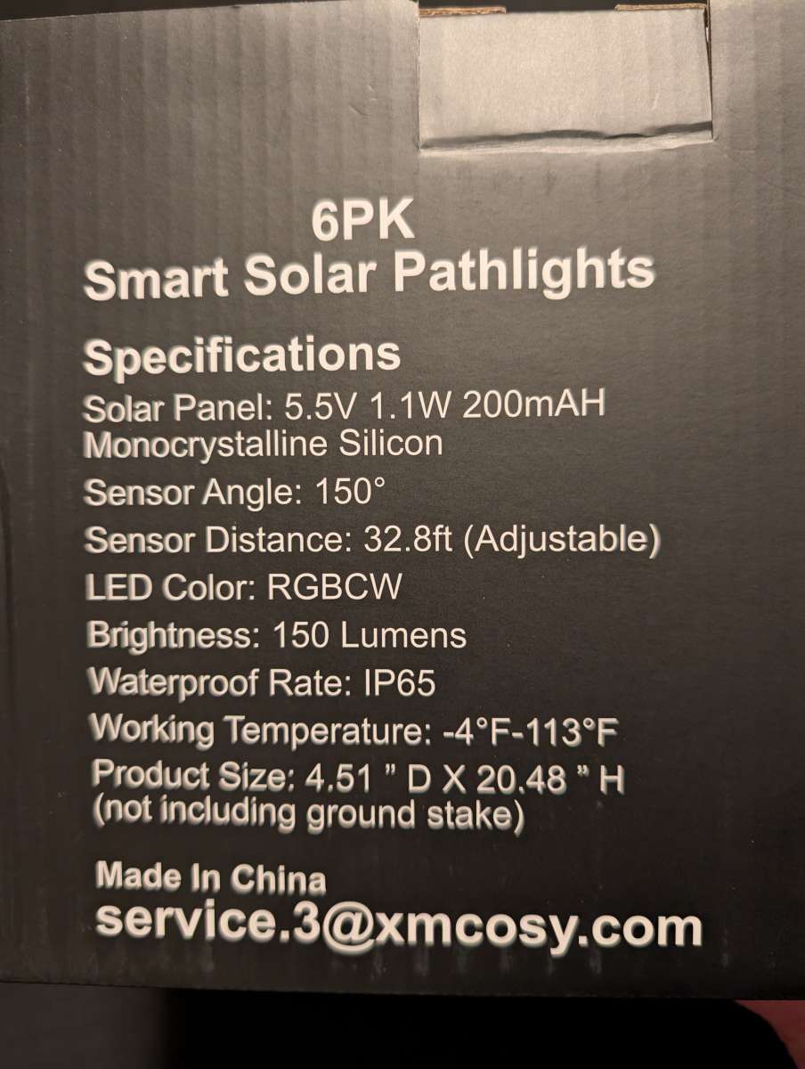 XMcosy Solar Pathlight 2