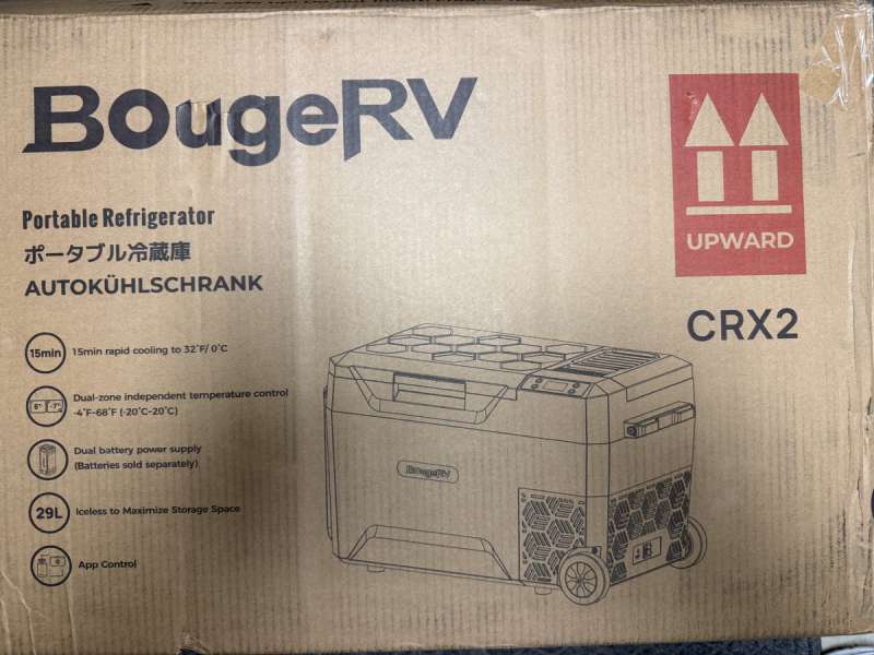 BougeRV CRX2 31QT Battery Powered Insulated Dual Zone Portable Fridge 9