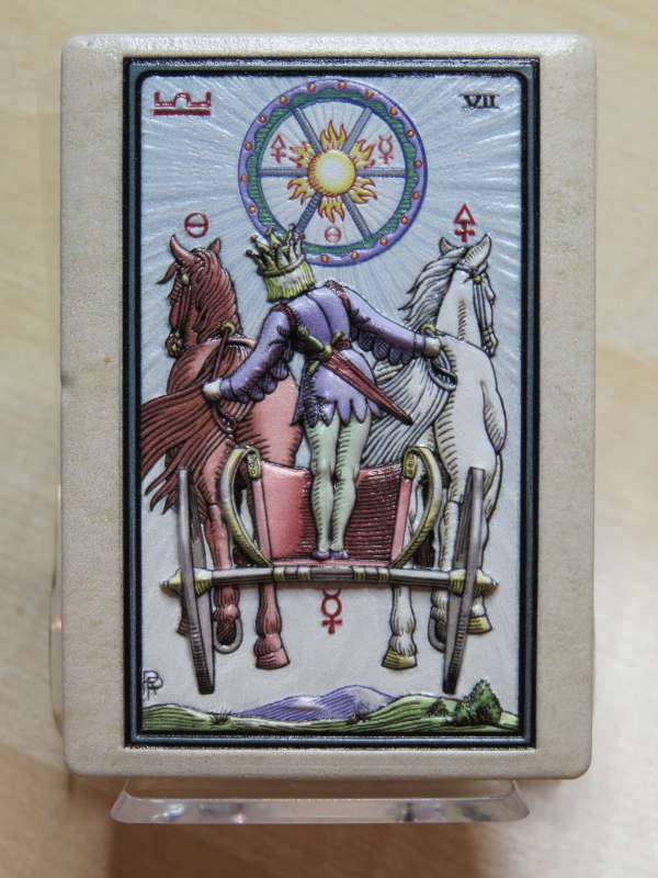 The Charioteer from the Alchemical Tarot.