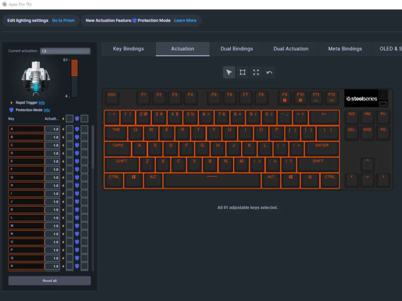 steelseries apexpro keyboard 17