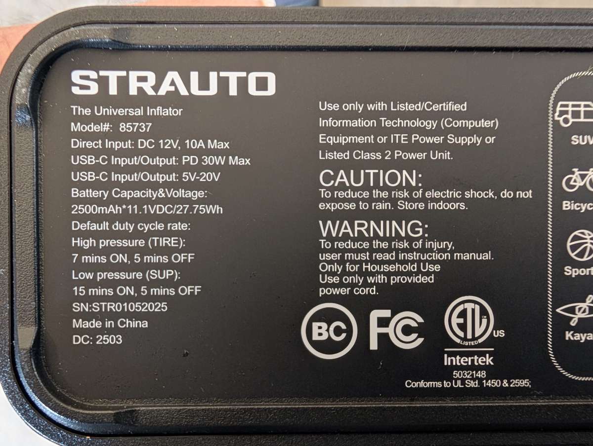 STRAUTO Universal Inflator 10