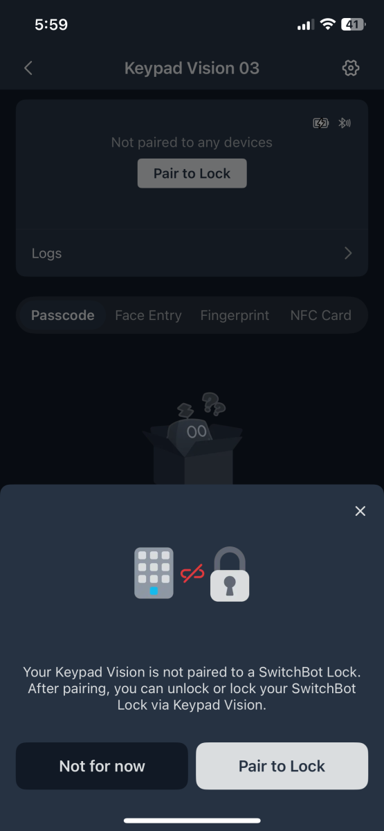 SwitchBot Lock Ultra and Keypad Vision Combo 60