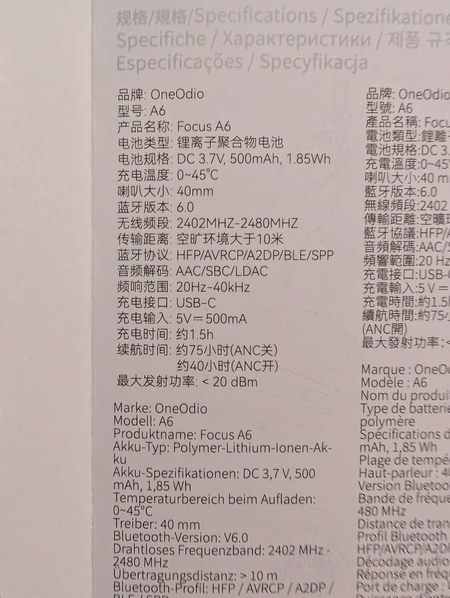 OneOdio Focus A6 6