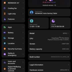 redmagic astra gaming tablet screens 4