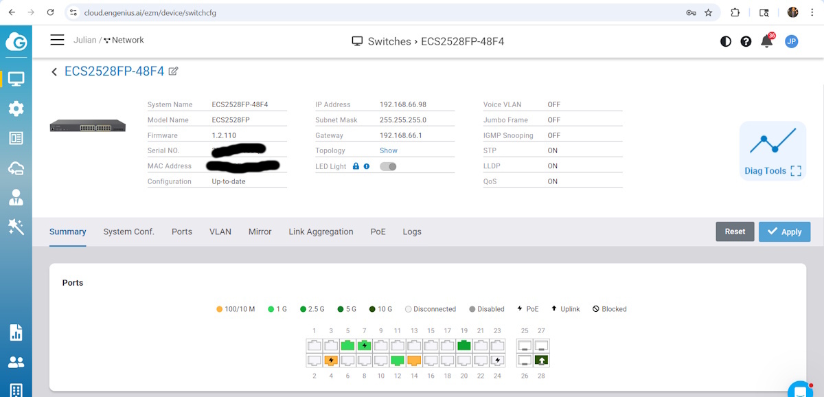 Engenius ECS2528FP Switch 8 1