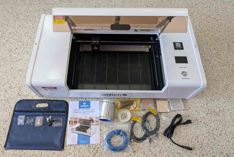 omtech polar lite 55w desktop co2 laser engraver cutter 02a