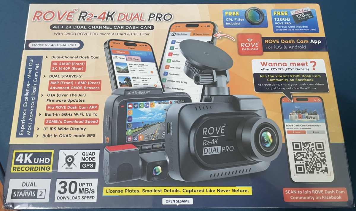 ROVE R2 4K Dual Pro Dash Cam 01