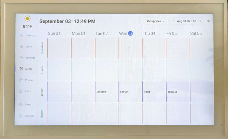 dragon touch digital calendar 46b