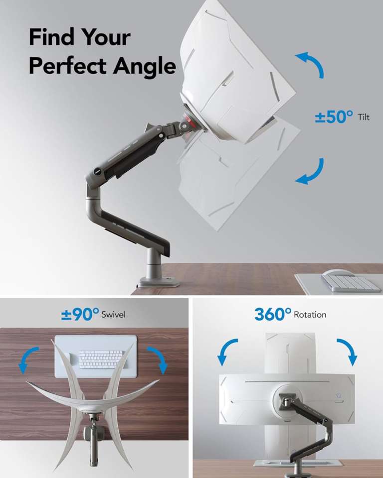 HUANUO TitanLift Heavy Duty Monitor Arm - The monitor arm with a gym ...