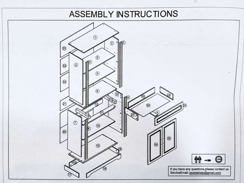 sedeta farmhouse bookcase 5