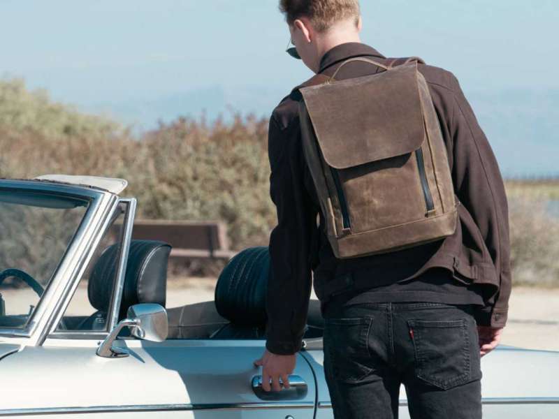 Bowery Leather Backpack 2