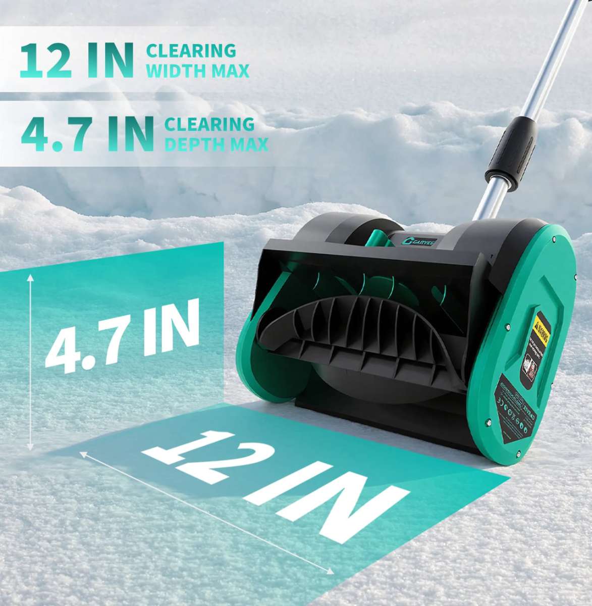 Garvee 1222 Cordless Battery Powered Snow Blower 2