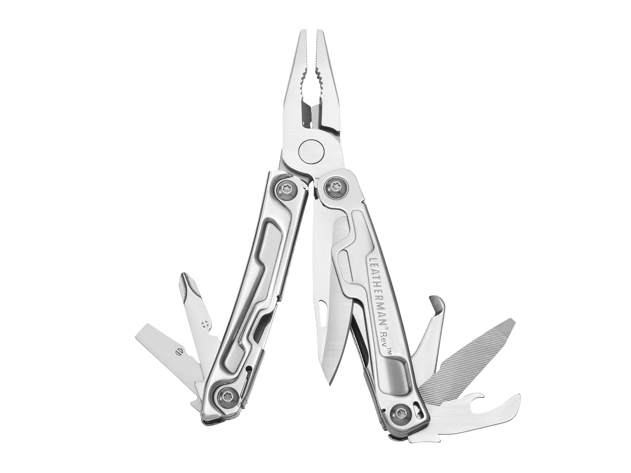 LEATHERMAN Rev Pocket Size Multitool with Package Opener and Screwdrivers Stainless Steel