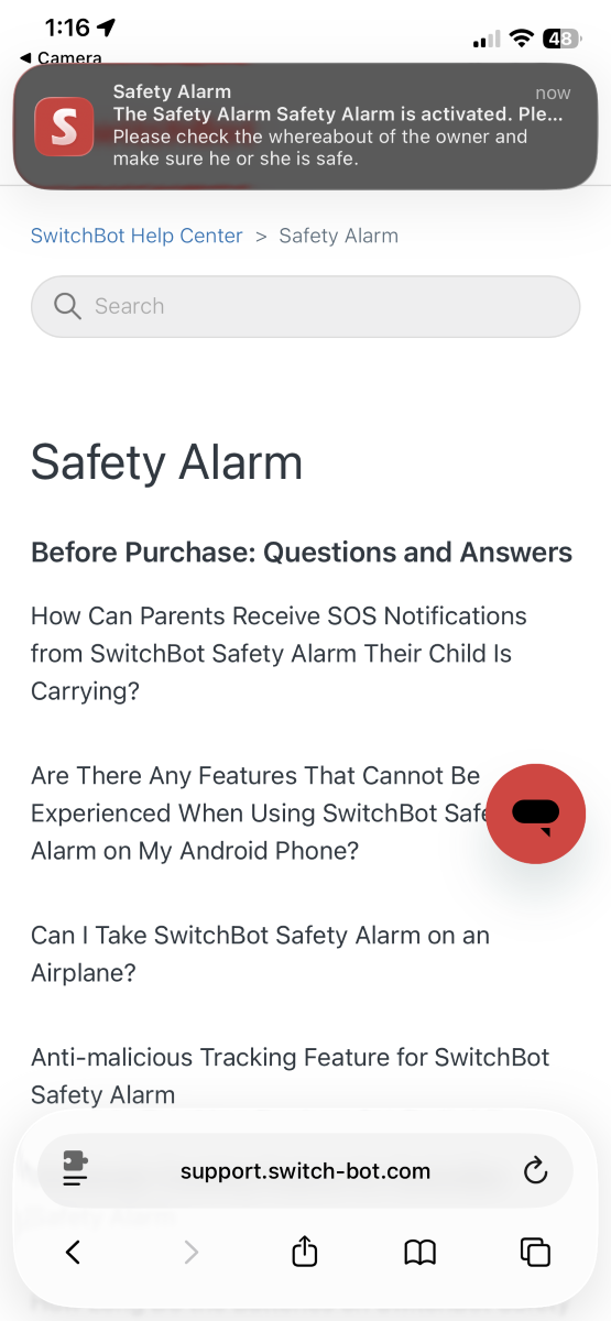 SwichBot Safety Alarm 20