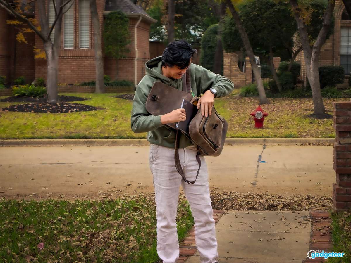 WaterField Bowery Leather Backpack Review the gadgeteer 36