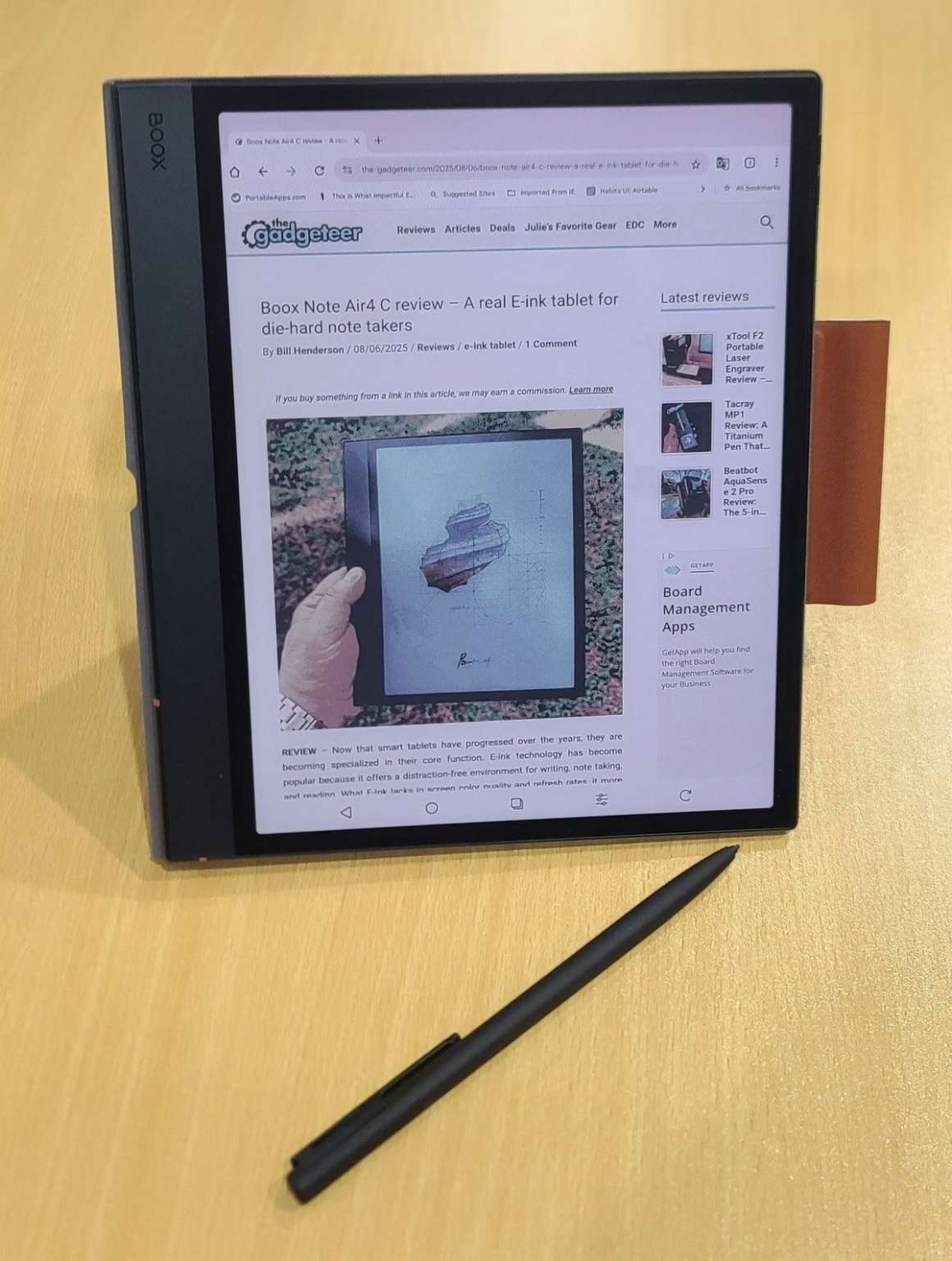 Boox Note Air5 c color e ink android tablet review - The Gadgeteer
