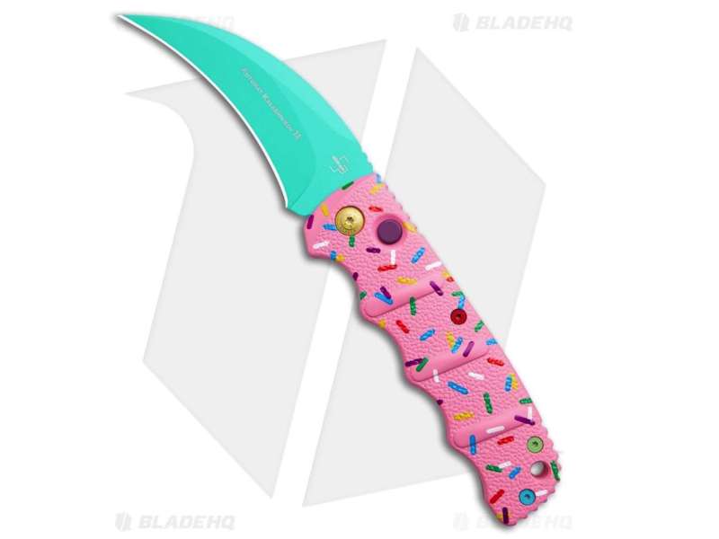 Boker Dessert Warrior Kalashnikov Hawkbill Automatic Knife Pink Price