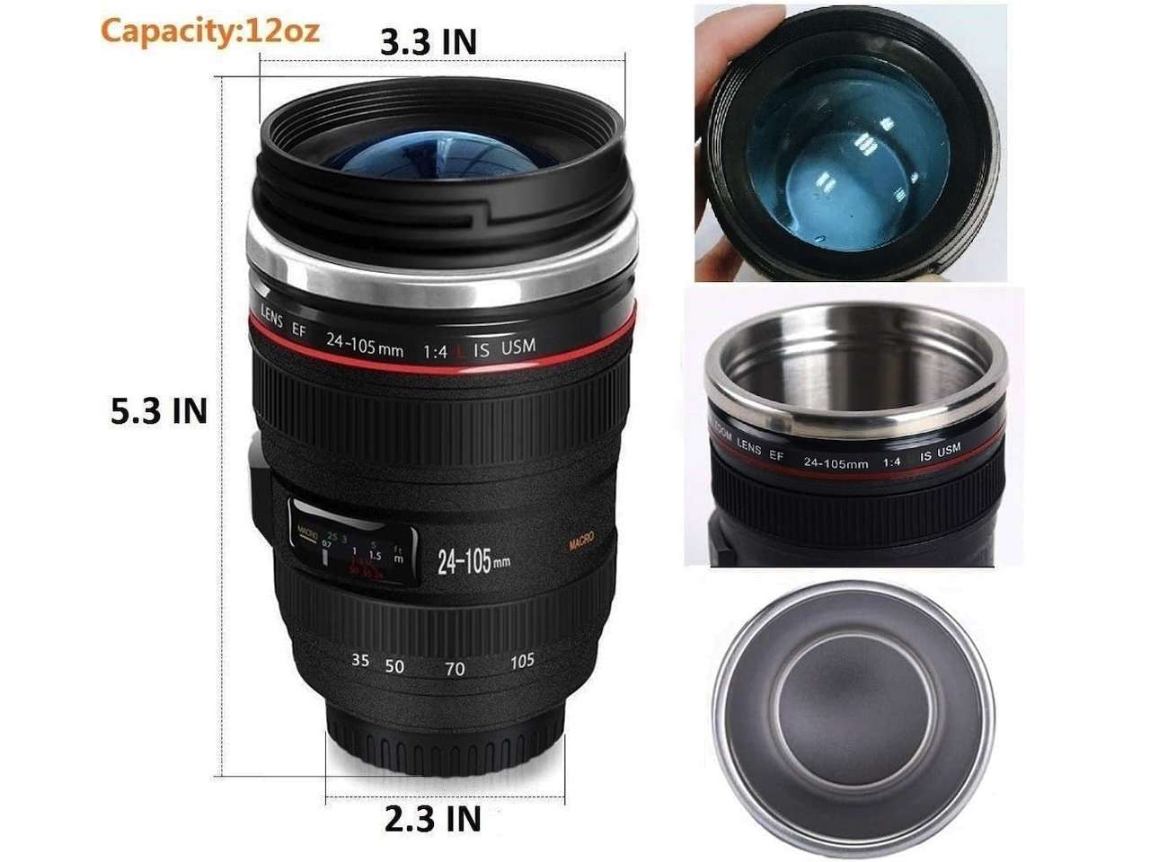 Camera Lens Coffee Mug Parts