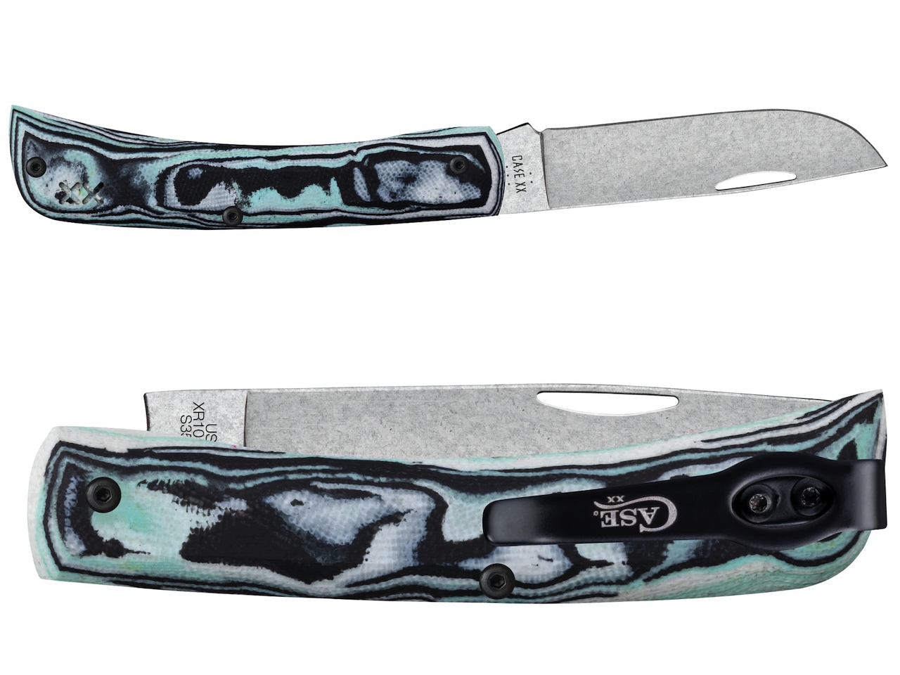 Case Crossroads Smooth Seafoam Green Burl G-10 XR Sod Buster Jr Knife Availability
