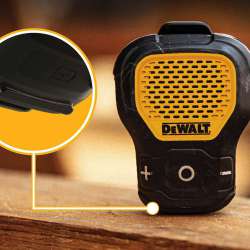 Dewalt Jobsite Pro Wearable Speaker Launch
