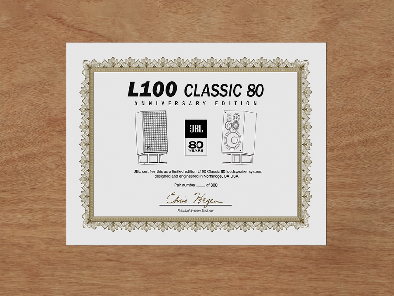 JBL Limited Edition L100 Classic 80 Loudspeaker to Celebrate 80 Years Release