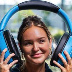 JLab Blue XL Speaker Headphones Availability