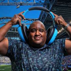 JLab Blue XL Speaker Headphones Images