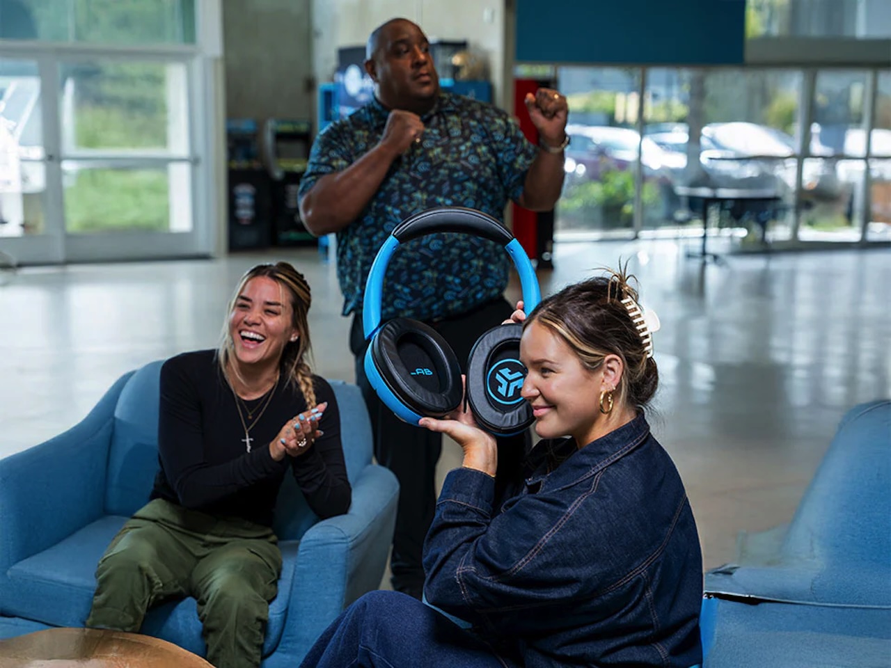 JLab Blue XL Speaker Headphones Launch