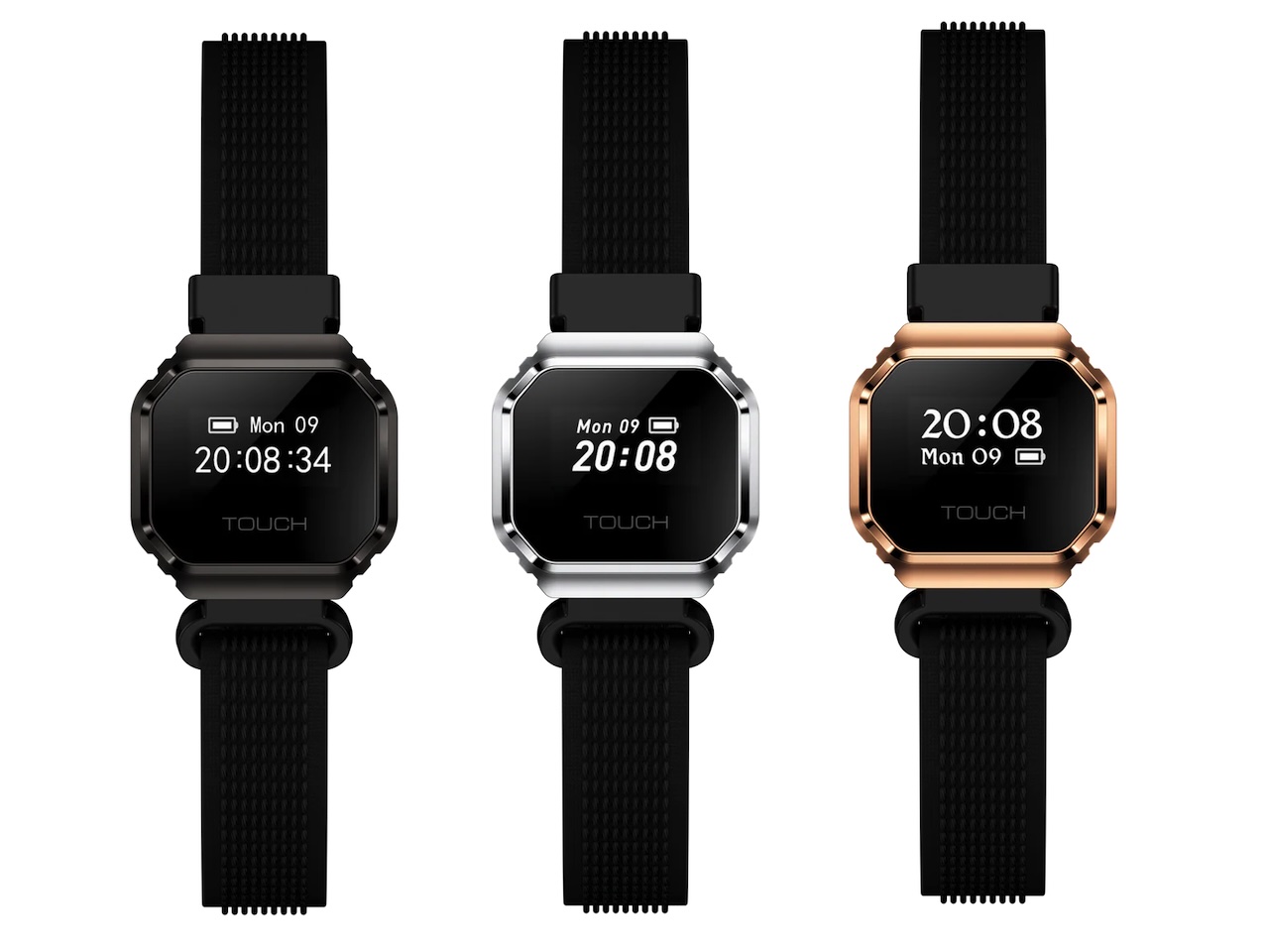 Rogbid Fusion- 2-in-1 Smart Ring Watch Black