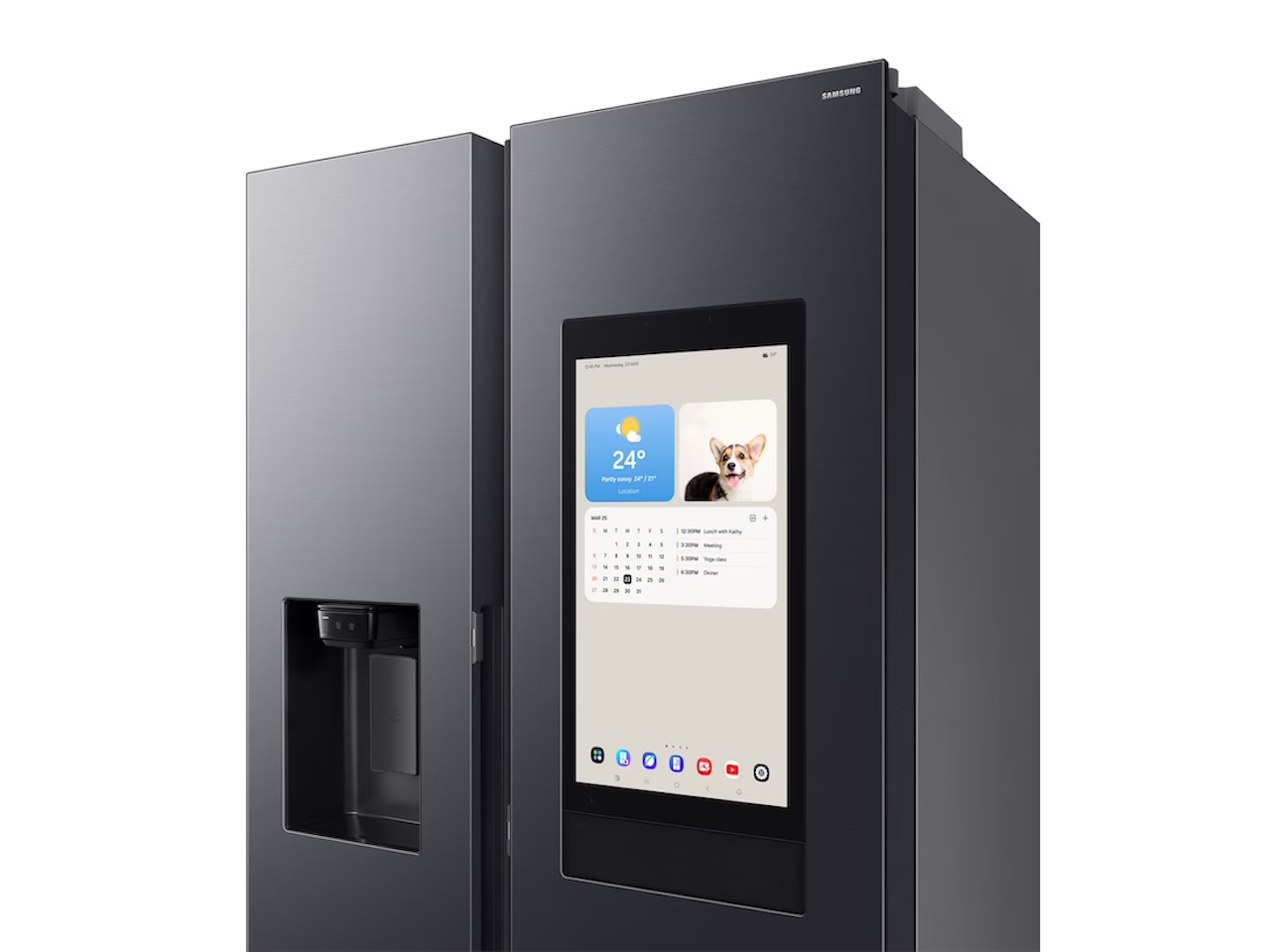 Samsung Bespoke AI Side-by-Side Refrigerator Family Hub Dimension