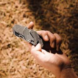 SyncraBlade Titanium EDC Knife with Linked Slide-Action