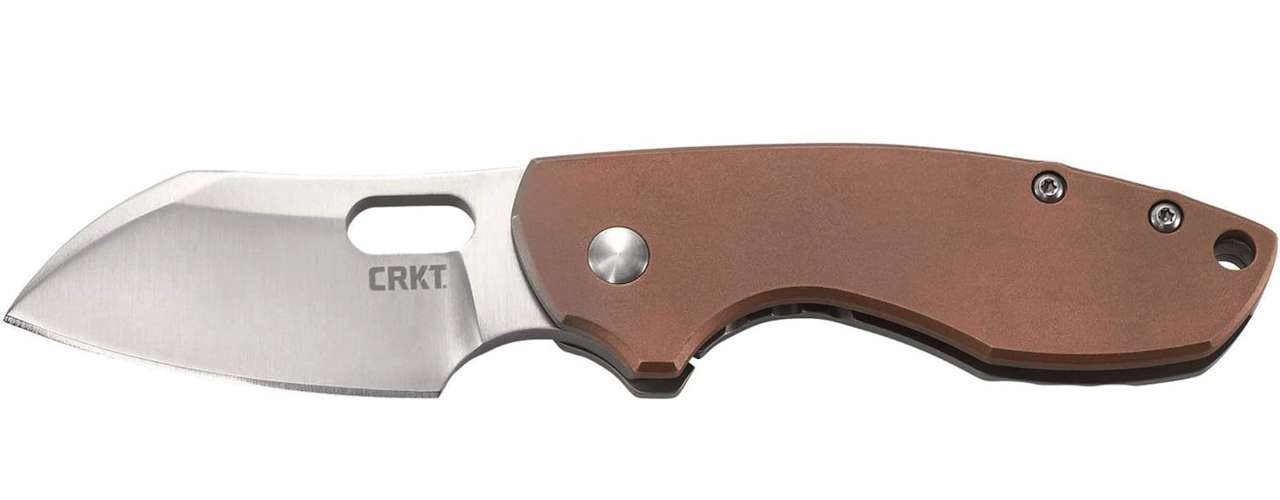 2 CRKT Pilar Copper EDC Folding Pocket Knife