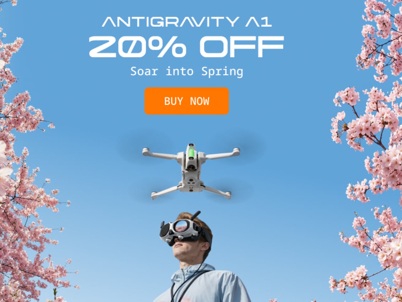 20% off for Antigravity A1 8K 360 drone with omnidirectional obstacle avoidance