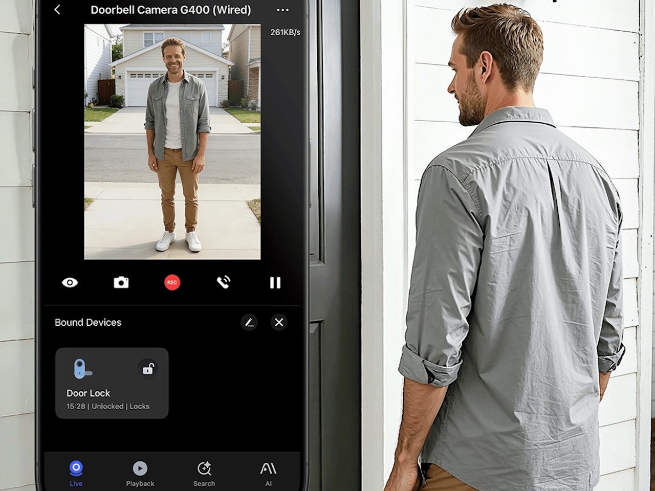 Aqara G400 Wired Doorbell Live VIew