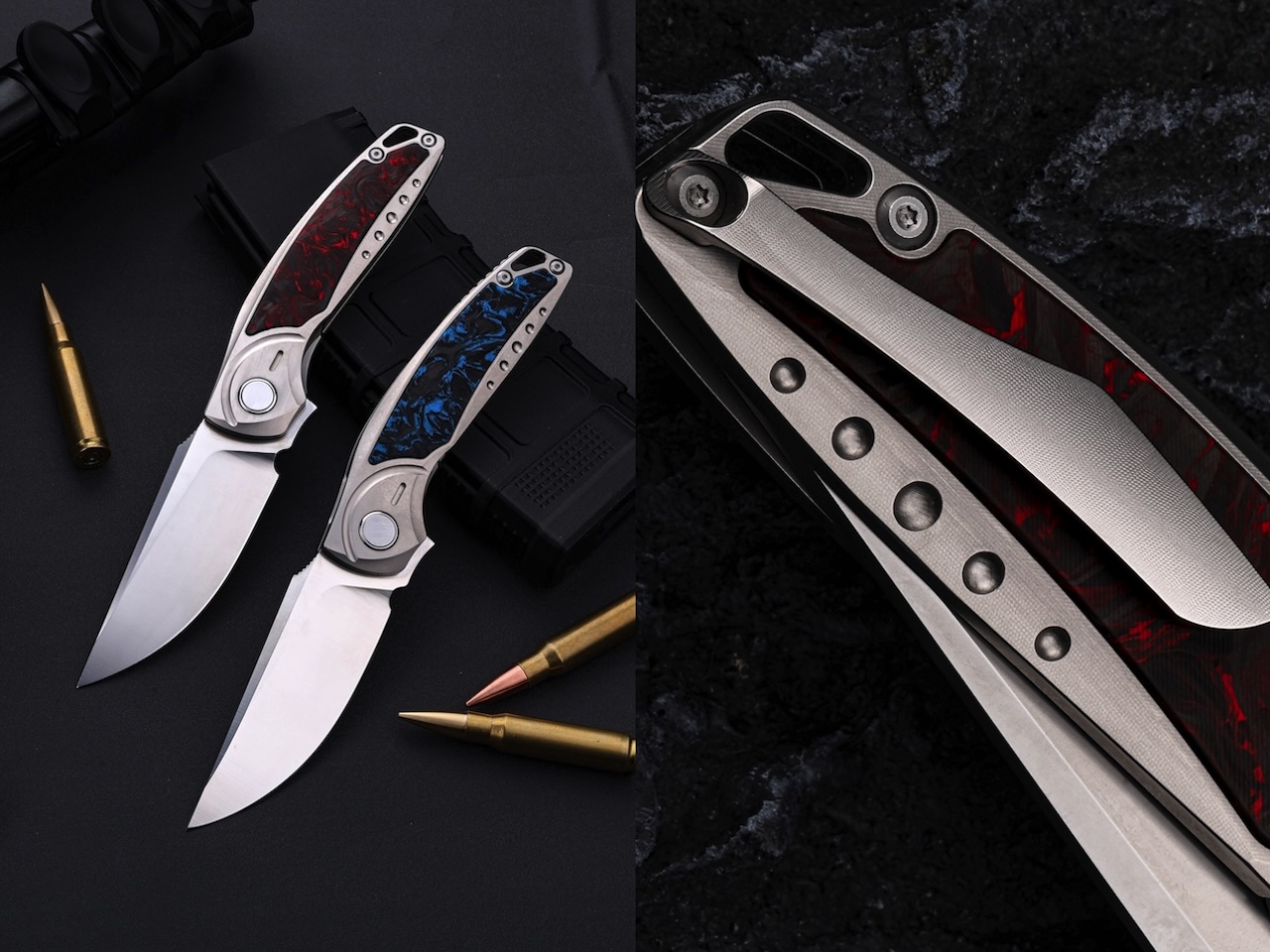 GraphiX Ti Carbon Folding Knife M390 D2 Blade Knife Buy Here Now