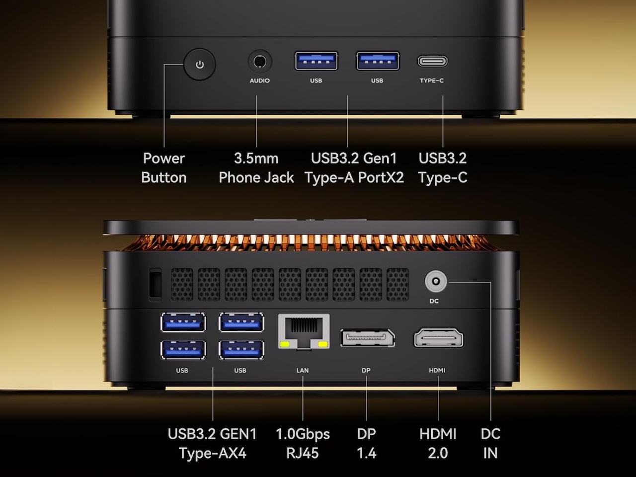 KAMRUI Pinova P1 Mini PC Mounted