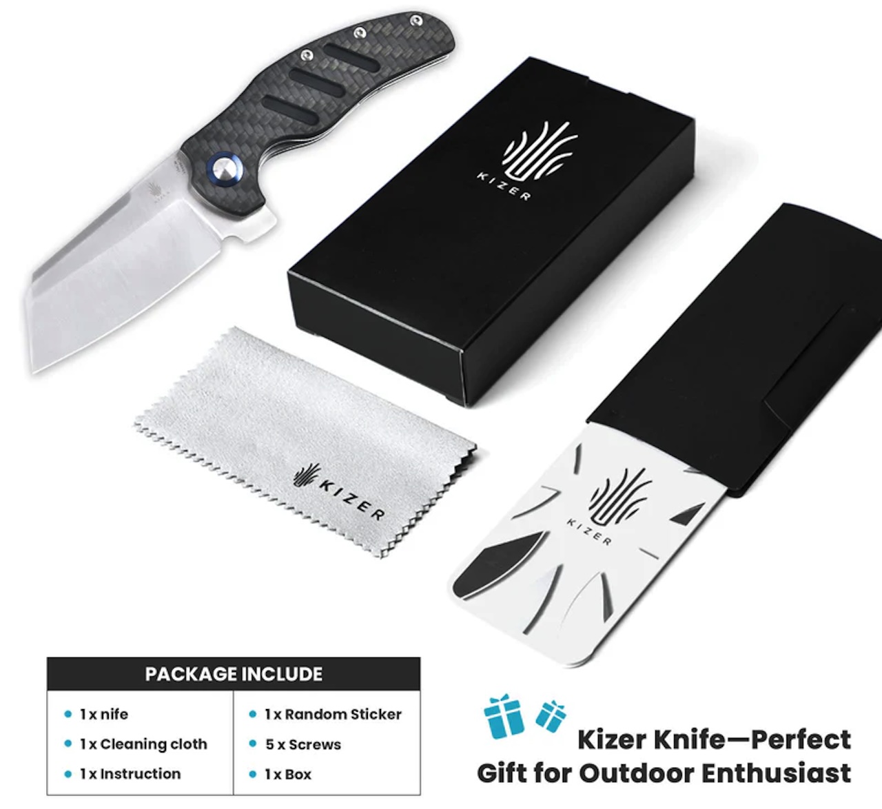 Kizer C01C Sheepdog XL Carbon Fibre V5488C3 Pocket Knife Where to Buy